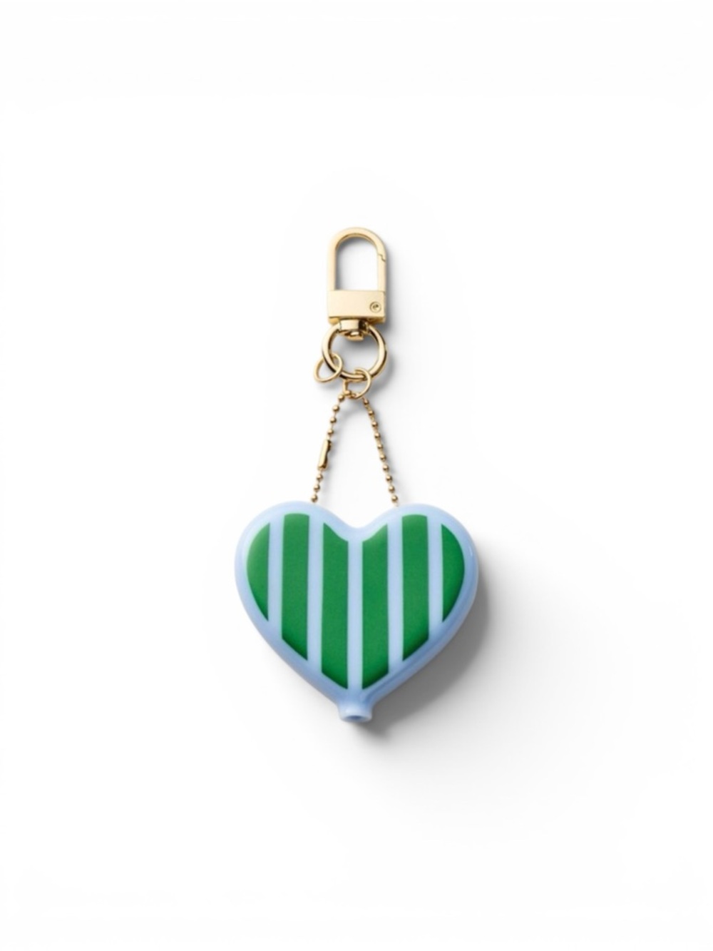 Kate Spade x Target Striped Heart Coin Purse Bag Charm Keychain